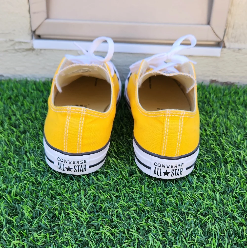 Converse Chuck Taylor All Star Low Lemon Chrome Yellow Shoes Size 8 - Picture 3 of 6